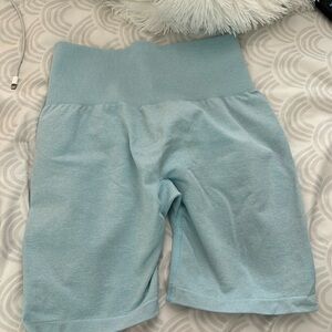 Blue NVGTN shorts